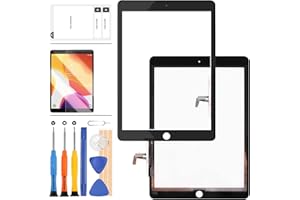 LADYSON para iPad Air 1 1ª generación Pantalla reemplazo Kit A1474 A1475 A1476 Touch digitalizador Panel de Vidrio para iPad 2017 iPad 5 Pantalla táctil Piezas con Protector película+Herramientas (Negro)