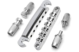 YOUNG WOLF Tune-o-Matic Ensemble cordier et chevalet pour guitare électrique avec goujons Accessoires de montage pour Epiphone Les Paul Pièces de rechange Argenté