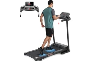 Novonova Elektrisches Laufband klappbar bis 14 KM/H, Laufband für zu Hause 2.0 HP leiser Elektromotor mit LED Display&12 Trainingsprogrammen& 3 Countdown-Modi, NV-T3801