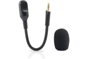 LEFXMOPHY Micrófono de repuesto para auriculares Razer Barracuda X Game de 3.5 mm desmontable con espuma