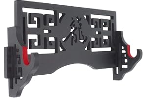 Cohki Support Mural PréSentoir De Porte-éPéE avec Feutre Rouge éPonge De Samouraï De Velours Katana Wakizashi PréSentoir-1 Tier Dragon