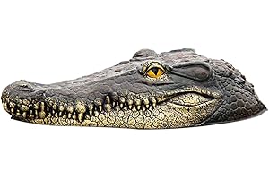 CIKIKI Harz Simulation Schwimmende Krokodil Kopf Tier Figuren Wasser Teich Ornamente Outdoor Hof Dekoration Für Garten