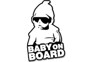 Decal World Baby On Board Sign Vinyl Car Sticker | Single or 2 Pack | Easy To Apply And Remove | Weatherproof | Funny Cool Novelty (1)
