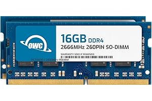 OWC 32.0GB (2 x 16GB) 2666MHz DDR4 PC4-21300 SO-DIMM Actualización de Memoria de 260 Pines, (2666DDR4S32P), para iMac 2019-2020 de 27 Pulgadas (iMac19,1 iMac20,1 iMac20,2)