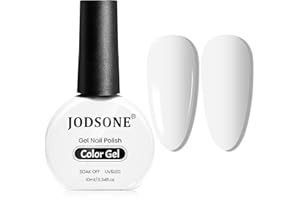 ‎JODSONE JODSONE 10ml Gel Nagellack Weiß Soak Off Led Gel Polish Nail Art Manicure Salon Diy at Home