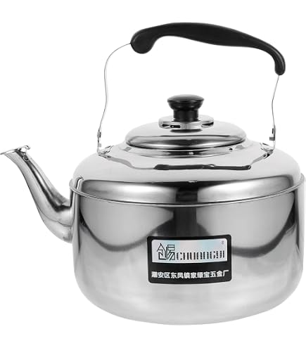 Bouilloire Sifflante Cabilock - Théière Inox Rose Pour Cuisinière Gaz/Induction - Parfaite Pour Thé Et Camping