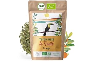 ‎ORIGEENS ORIGEENS BIO YERBA MATE mit Orange 200 g - Der Fruchtige I Bio Yerba Mate Tee Ungeröstet, Frei von Stängeln und Staub I Energie und Detox Getränk