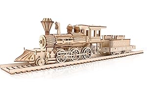 Comfoyar Puzzle 3D Tren a Vapor, Maquetas Madera para Construir Adultos, DIY Construcciones Madera para Montar, Decoracion Hogar y Cumpleaños DÍa del Padre Navidad Regalos para Mujeres Hombre