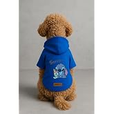 monopetz Baskılı İ&ccedil;i Polarlı K&ouml;pek Ve Kedi Kıyafeti &amp; Elbisesi - Mavi Renk Kap&uuml;şonlu Hoodie Bfb4E Xl