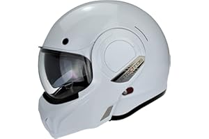 VIPER VPR F242 P/J Reverse Flip-Up Motorcycle Helmet - Double Visor Modular Jet Crash Helmet for Racing Sports Touring - Road Legal ECE22.05/22.06 Approved Motorbike Helmets