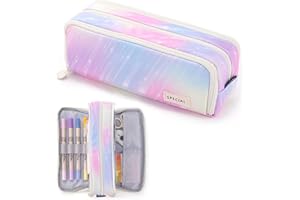 X SIM FITNESSX Piórnik dla nastolatek i dziewcząt, 3 przegródki, duża pojemność, do szkoły i biura, meteor, Plecak dziecięcy (meteor)