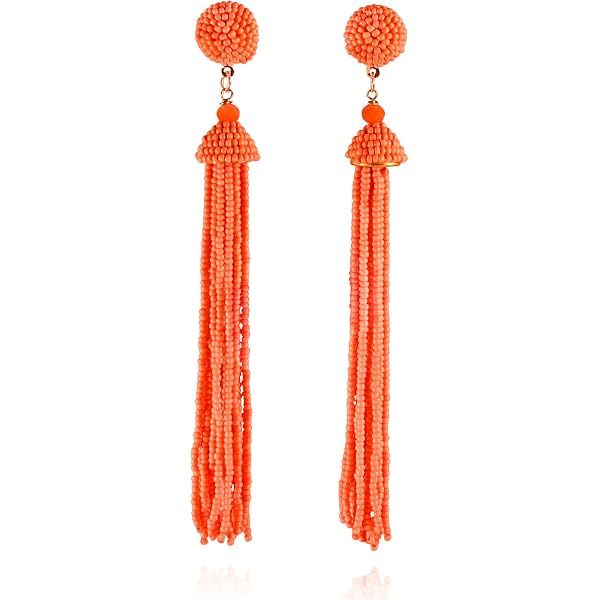 Orecchini Lunghi A 3 Strati Con Nappa In Cotone - Stile Boho Etnico Vintage, Colorati E Leggeri - Regalo Per Donna Con Sacchetto (Lunghezza 8,8 Cm)