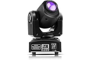 WZYBUTA Cabezal móvil Luces Discoteca LED DMX512 Luz de Escenario 8 patrones 8 colores para KTV DJ Discoteca fiesta en casa, Boda