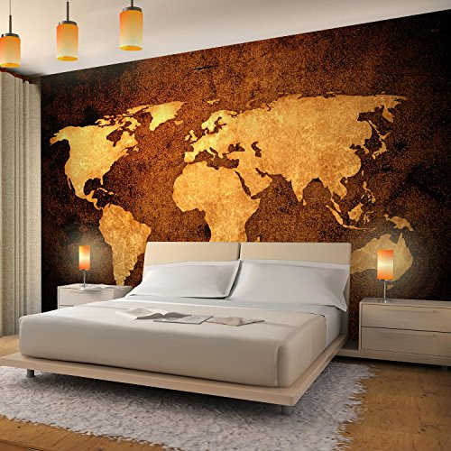 Fototapete Weltkarte 308 x 220 cm – Vliestapete – Wandtapete – Vlies Phototapete – Wand – Wandbilder XXL – !!! 100% MADE IN GERMANY !!! Runa Tapete 9015010c - 3
