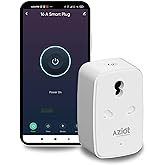 AZIOT 16A Smart Plug with Energy Monitoring, WiFi & Bluetooth, Suitable for Large Appliances like Geysers, Microwave Ovens, A