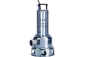 T.I.P. Extrema Cut 700/16-3 IX Pro Pompe Submersible Robuste pour Eau Sale Débit 42000 l/h Thermorésistant à 50 °C Hauteur de Refoulement 16 m en Inox et Unité Hydraulique en Fonte Couleur Argent