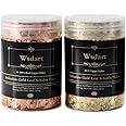 Wsdart Gilding Flakes Set - Color 2.5 Imitation Gold, Color 0 Real Copper Schabin Flakes, 2 Bottles Metallic Foil Flakes for Resin Art, Painting and Crafts, Nail Art