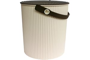 Hachiman Omnioutil secchio LL, a norma alimentare (testato), senza tossine e plastificanti, resistente al gelo fino a -20 °C e al calore fino a 120 °C, portata fino a 150 kg, bianco avorio