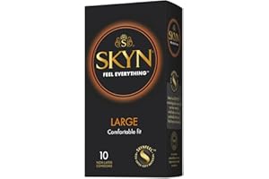 SKYN® Large (XL/King Size) Non-Latex Condoms, Pack of 10 x 1