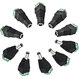 DZYDZR 5 Paar 5,5 x 2,1mm DC-Netzteil Männlich und Weiblich DC Power Steckverbinder Jack Adapter für CCTV-Kamera-LED-Streifen