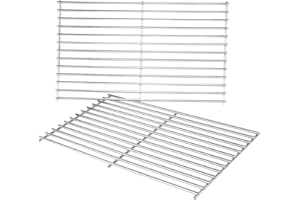 ‎ONLY FIRE onlyfire Edelstahl Grillrost für Weber Spirit I & II E210 E220 S210 S220 Gasgrills (mit vorderen Brennerknöpfen), Ersatzteile für Weber 7637, 44,2x 25,7cm, 2 Stück