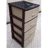 4 Tiers Wire Mesh Vegetable Holder Cabinet Roller Drawer Wheeled Large Size Plastic Nightstand 90cm Disassembled Dresser
