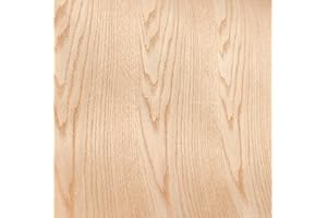 Aibote Hoja de Chapa de Madera de Roble Rojo Natural(60 x 250 cm) Hojas de Restauración de Muebles para Muebles de Cocina de Mesa de Hotel en el Hogar (grado AAA) (corte plano)