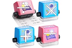 ‎BLOOOK BLOOOK Roller Digitaler Lehrstempel,1–100 Mathe Lernen Rollstempel,Additions Subtraktions Division Rollenstempel,Computational Math Educational Toy Stamp,Lehrerbedarf Lehrer Grundschule Mathematik