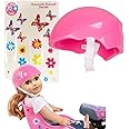 Dress Along Dolly American Girl's Doll Bike Helmet with Strap & Decals (Pink)
