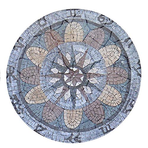 Item International Dessous de Plat 20 x 20 cm de Dolomite et liège décoré avec mosaïque