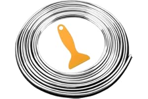 Youzzei Car Interior Trim Strips Silver, 5M Universal Car Moulding Trim for Women Men Trim Strips, Decoration Strip DIY Vehicle Door Interior Dash Trim moulding with Installing Tool (Silver)