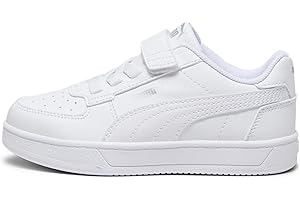 PUMA Baskets à fermture Facile Caven 2.0 Enfant 34, White Silver Black Metallic