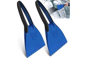 HXUING 2 Pezzi Raschietto per Ghiaccio Auto, Raschietto per Parabrezza Auto Senza Graffi Spatola per Ghiaccio Auto Spatola Ghiaccio Auto, per Sbrinare Parabrezza e Finestrini Laterali
