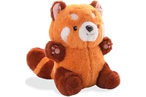 ROPELOK Cute Red Panda Bear Plush Toy, 13.7"/35cm Kawaii Red Panda Stuffed Animal Plush, Red Panda Plush Soft Body Pillow, Panda Doll Great Gift for Adults Kids Birthday Gifts.