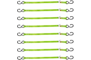 Mytee Products (8 Pack) Trailer Door Limit Strap 32 Inch Long 800 lbs WLL Safety Green Webbing for Opening Swing Doors