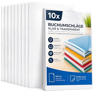 VILLCASE Transparante Boekbeschermhoes – A5-formaat PVC – Herbruikbare Omslag Voor Schoolboeken En Notitieboeken
