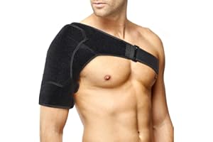 Doact Shoulder Support Compression Shoulder Brace for Men Women with Pressure Pad, Adjustable Wrap for Frozen Shoulder Pain Relief, Torn Rotator Cuff, Dislocated AC Joint, Sprain, Tendinitis L