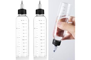 WLLHYF Zestaw 2 butelek z aplikatorem do włosów, z tworzywa sztucznego i farb do włosów, butelka do farbowania korzeni włosów, z odkręcaną nasadką (110 ml)