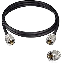 Palo Antenna TV Cavo Jumper RG58 Da 3 Piedi Con Connettori PL259 Maschio E SMA Femmina - Per Antenne UHF, Fatto In USA, Qualità Trecciata Cavo RF - Foto 4