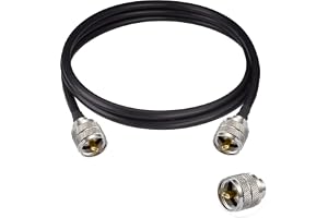 Vecys UHF Hane PL-259 till UHF Hane PL-259 Koaxialkabel Med låg Förlust UHF-Bygelkabel RG58 3.3FT/1M för Walkie Talkie CB Rad