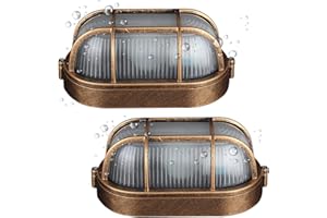 SENFAY Nautical lámpara industrial, Lampara De Pared Industrial Exterior, Lámpara De Pared Al Interior O Nautical Lámpara, Retro Aplique Impermeable, Luz Del Barco Para Cuarto De Baño Corredor Patio Balcon