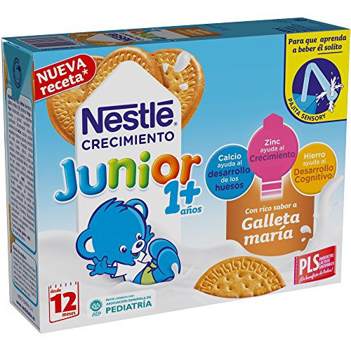 Nestlé Junior Alimento Lácteo Infantil con Galleta, Listo para Beber - Paquete de 3 x 200 ml - Total: 600 ml