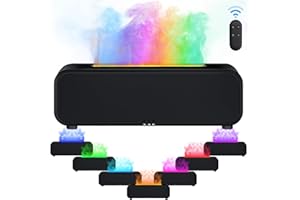 GZVXUNY Diffusore di Oli Essenziali con Effetto Fiamma, Diffusore Ambiente, Umidificatore Ambiente Silenzioso con 7 Luci LED a Colori, Diffusori Olio Essenziale, Aromaterapia Diffusore, Spegnimento Automatico