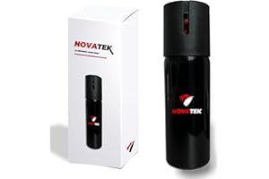 NOVATEK Bombe Anti Agression 60ML | Spray de Défense | Protection Compacte et Facile d’Utilisation | Arme de Défense légale puissante | Gel UV Efficace
