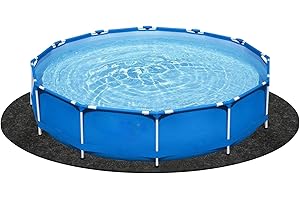 YumSur Bodenplane für Pools,Poolmatten Schutzboden, 4m Poolunterlage, Bodenschutzplane Swimmingpool,Verhindert Löcher Und Verlängert Die Lebensdauer Der Auskleidung (abgerundet)