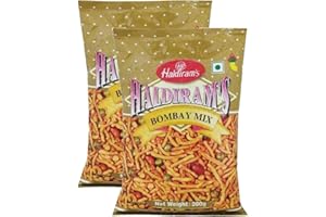 Haldiram's Bombay Mix 200G(Pack of 2) All time Popular Snack from Bombay I A mild Spicy Blend of Crisp Noodles , Lentils, and Nuts