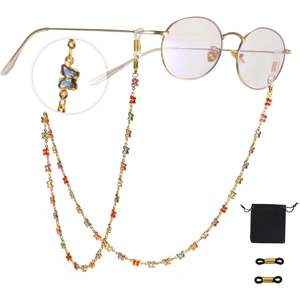 Catena Per Occhiali Con Cristalli - Cordino Elegante Per Occhiali Da Vista E Maschere, Regolabile - Foto 4