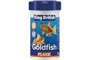 King British | Copos para Goldfish 12g: Alimento Completo con multivitaminas, fórmula para Agua Clara e Ingredientes Naturales para Goldfish y Otros Peces de Agua fría