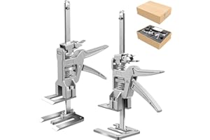 MaxAwe Lot de 2 bras économes en travail avec 2 vitesses de réglage, réglage de la hauteur de 31 cm, outil de levage de 200 kg, dispositif de levage pour le réglage des carreaux, portes, armoires
