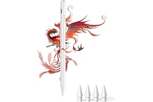 DOGAIN Stylus Pen for iPad - Type-C Charging Pencil Tilt Sensitivity Palm Rejection Magnetic Stylus Pen Compatible with（2018-2023）Apple iPad 6/7/8/9/10，iPad Pro 11"/12.9"，iPad Air 3/4/5，iPad Mini 5/6 （White）